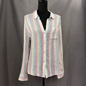 NWOT Rails Ellis Iris Stripe Gauze Button Down Shirt XL
